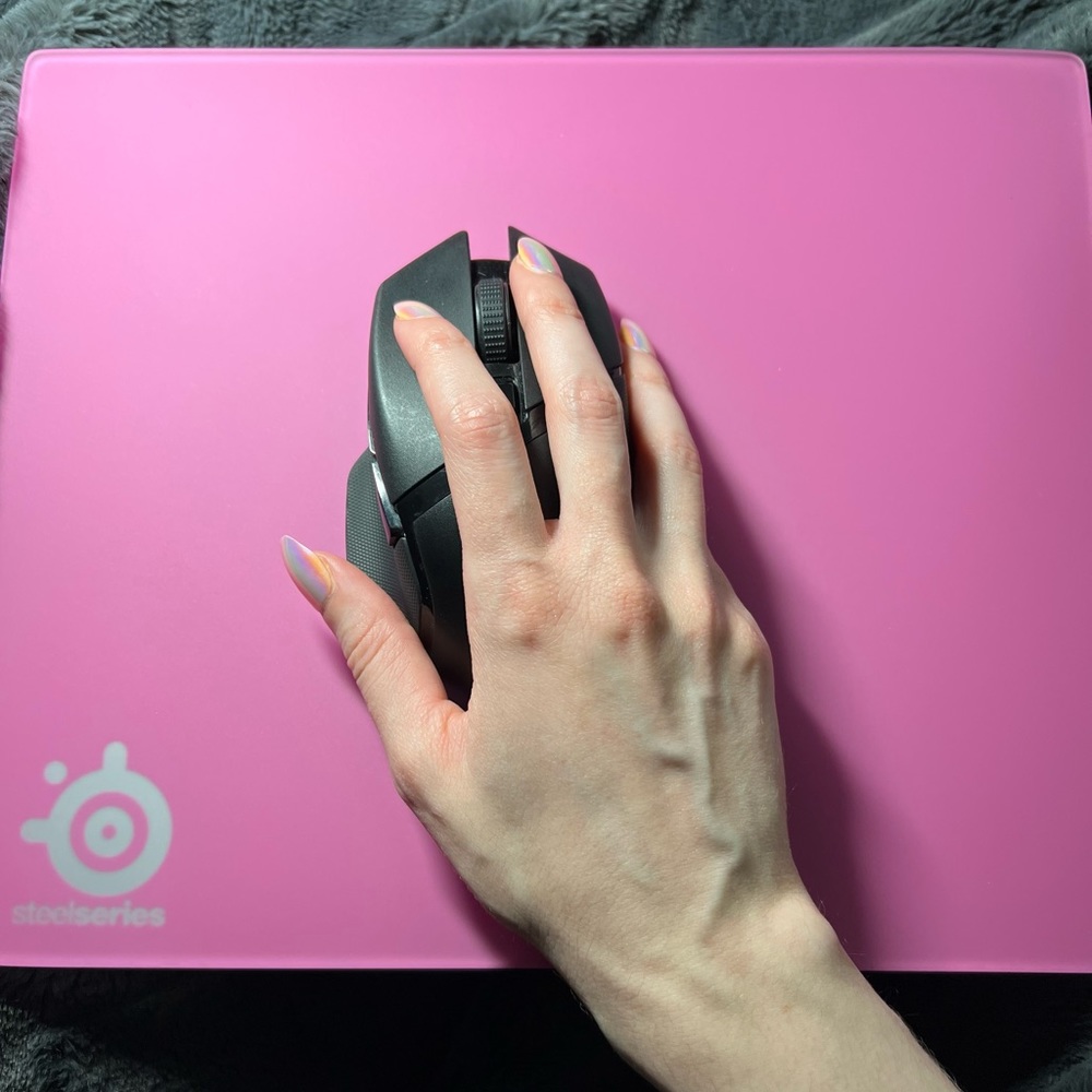 Bubble Gum Pink Steelseries i2 Experience Glass Mousepad